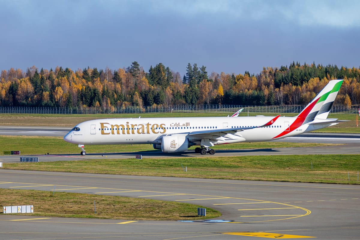 Emirates has introduced its Airbus A350s on flights to Oslo