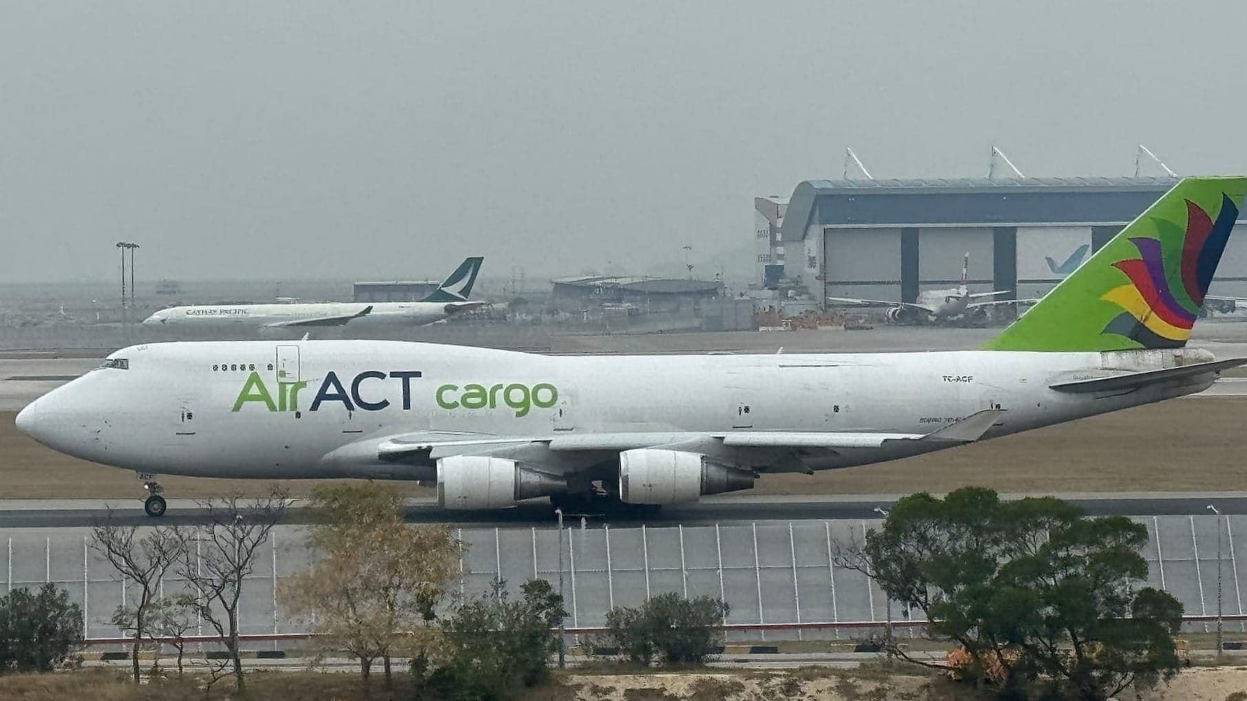 ACT Airlines confirms flight crew is healthy following Boeing 747 runway excursion; two HKG ground workers fatally injured Post image